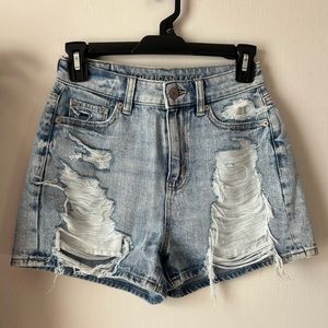 AE Denim Mom Shorts Comfort Stretch Waistband